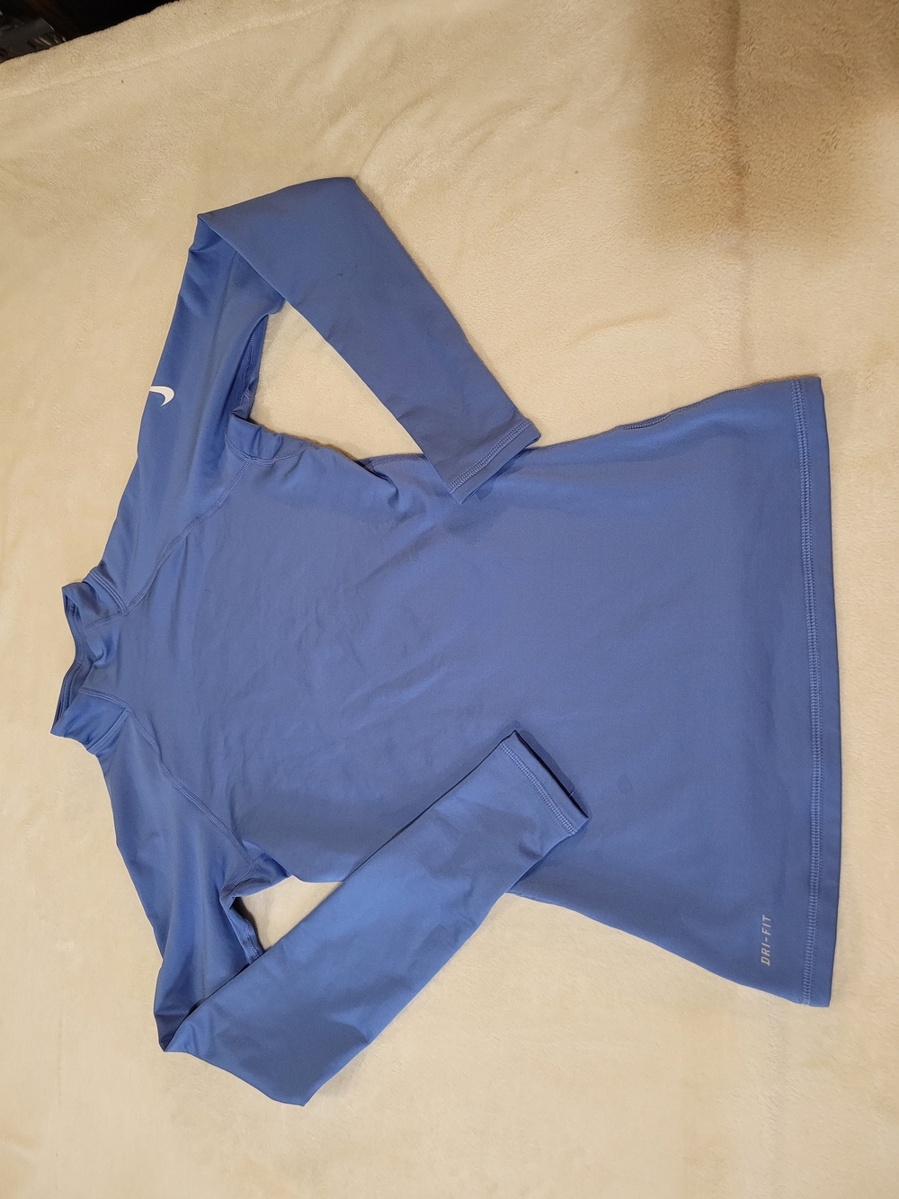 Nike Pro Dri Fit Longsleeve Blue Compression Shirt Women's Size S